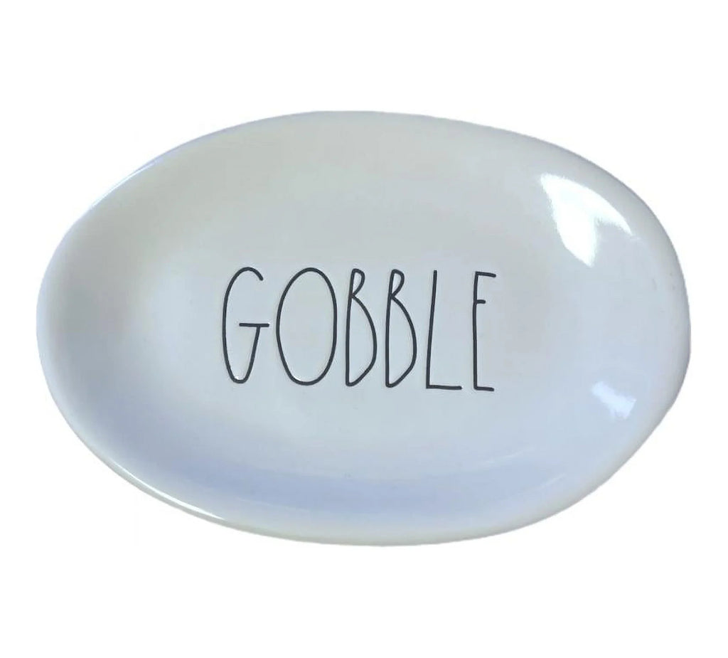 Rae Dunn Appetizer Plate - Gobble Small Plate