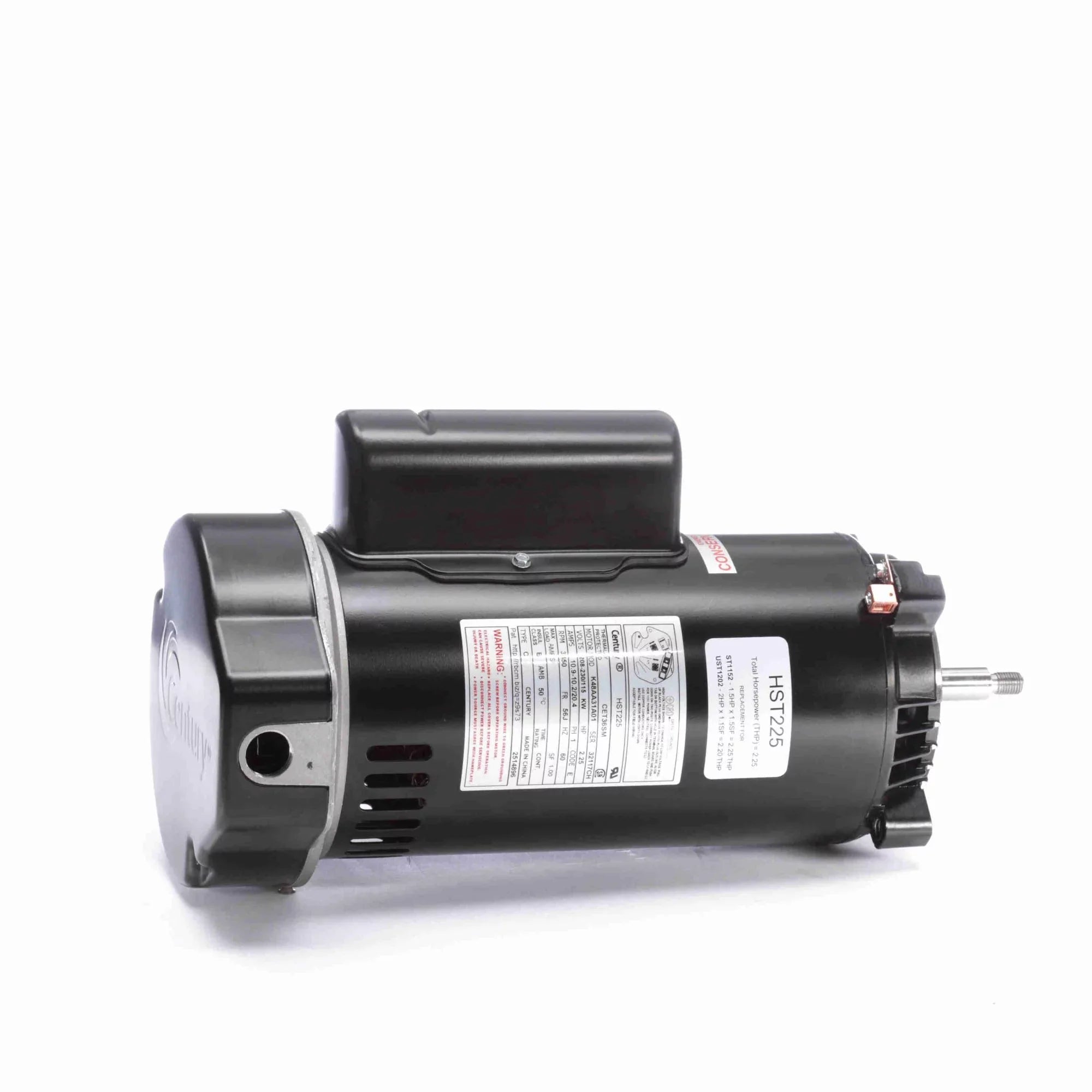 The Pool Supply Shop 2.25  Round Threaded Shaft Horizontal Pool Pump Motor