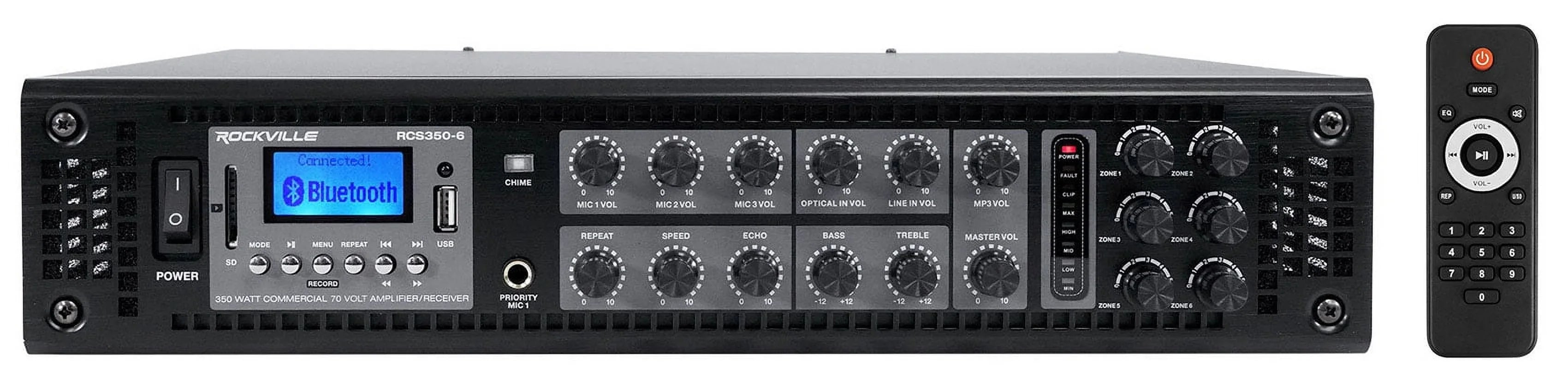 (4) JBL CONTROL 128 WT 8" 50w Commercial 70v In-Wall Speakers+Amp For Restaurant