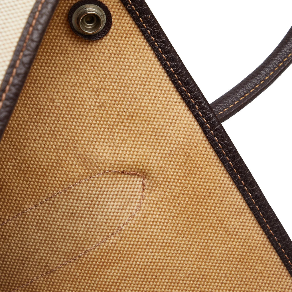 Pre-Owned Authenticated Hermès Garden Party PM Canvas Fabric Brown Tote Bag Unisex (Good)