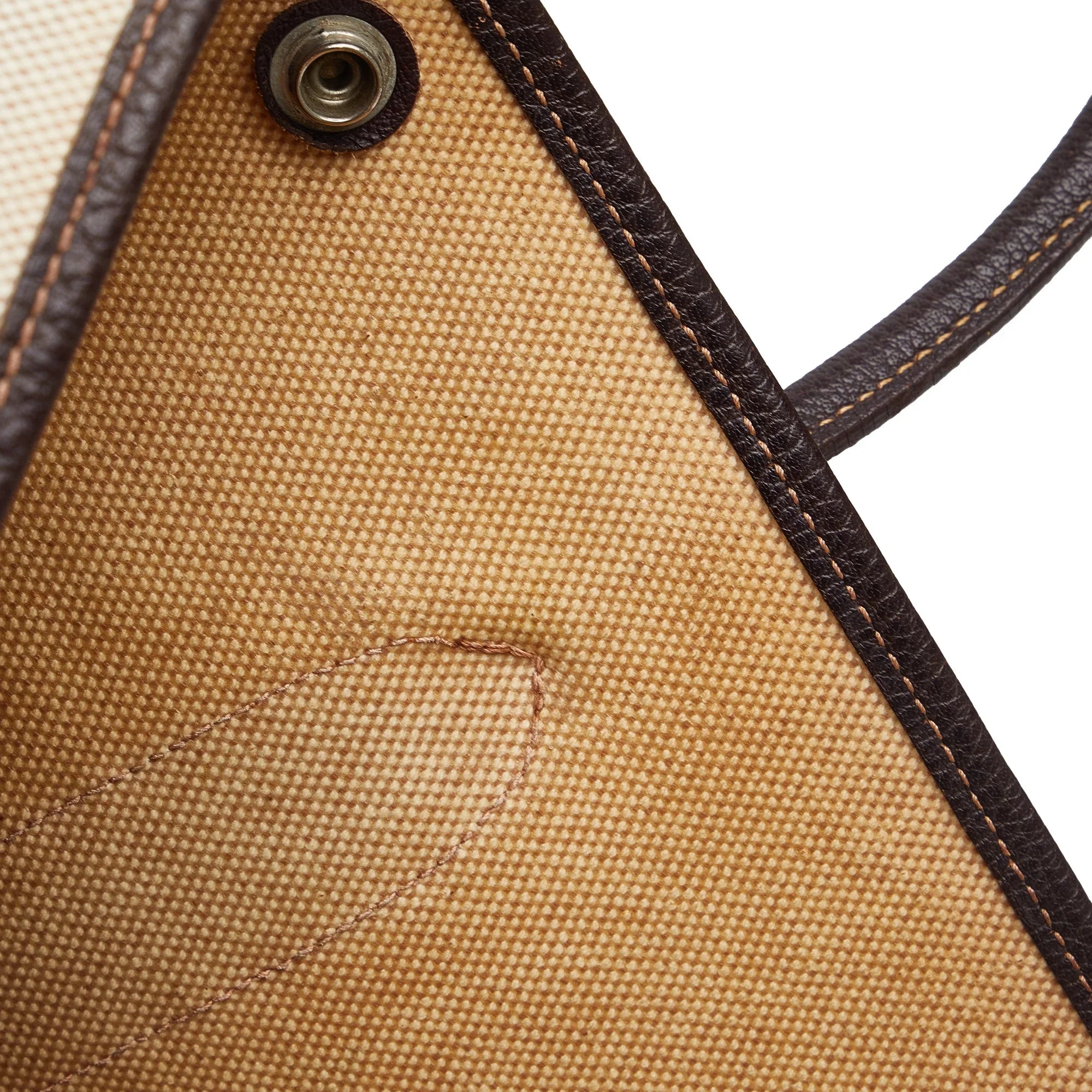 Pre-Owned Authenticated Hermès Garden Party PM Canvas Fabric Brown Tote Bag Unisex (Good)