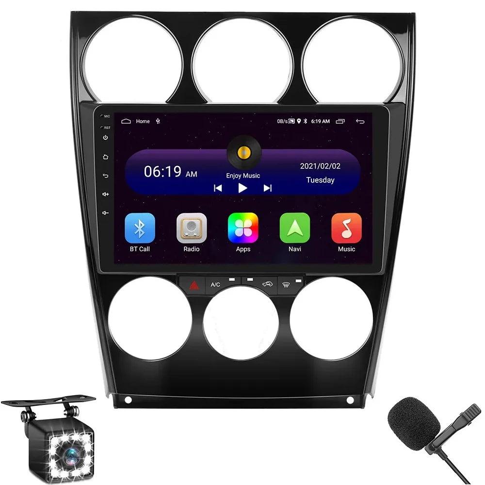 9" 1280*720 IPS For Mazda 6 2004-2015 Android 12.0 2+32GB Car Radio Stereo Player GPS Navi WiFi CarPlay