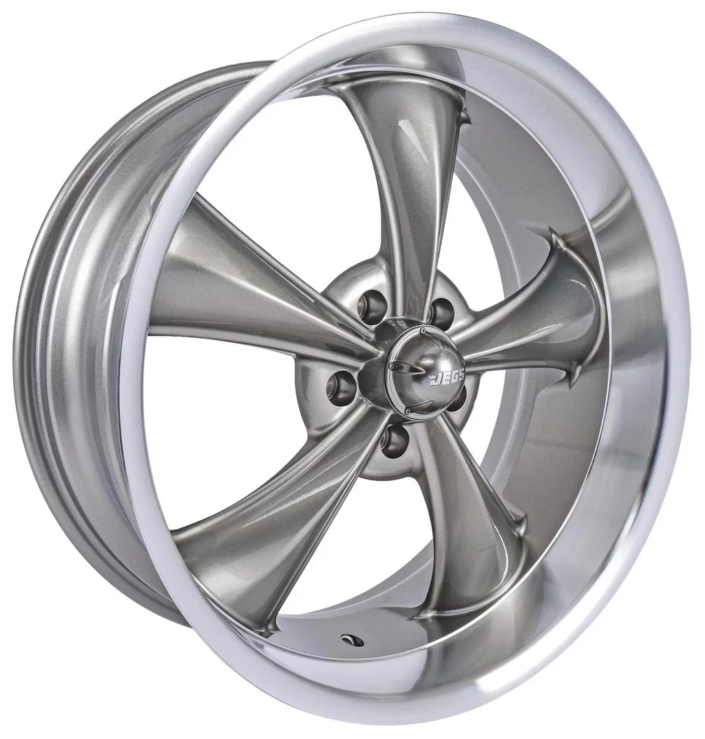 JEGS 681339 Resto-Rod Wheel Size: 20 x 8.5 Bolt Pattern: 5 x 4.75 Back Spacing: