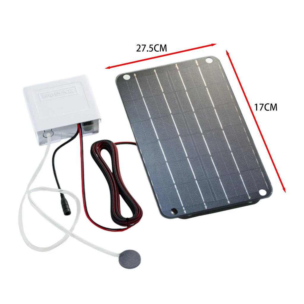 kesoto Solar Air Pump,Aquarium Air Pump Oxygenator Silent Eco Friendly,6V Solar Pond Aerator Solar Powered Pond Pump for Hydroponics