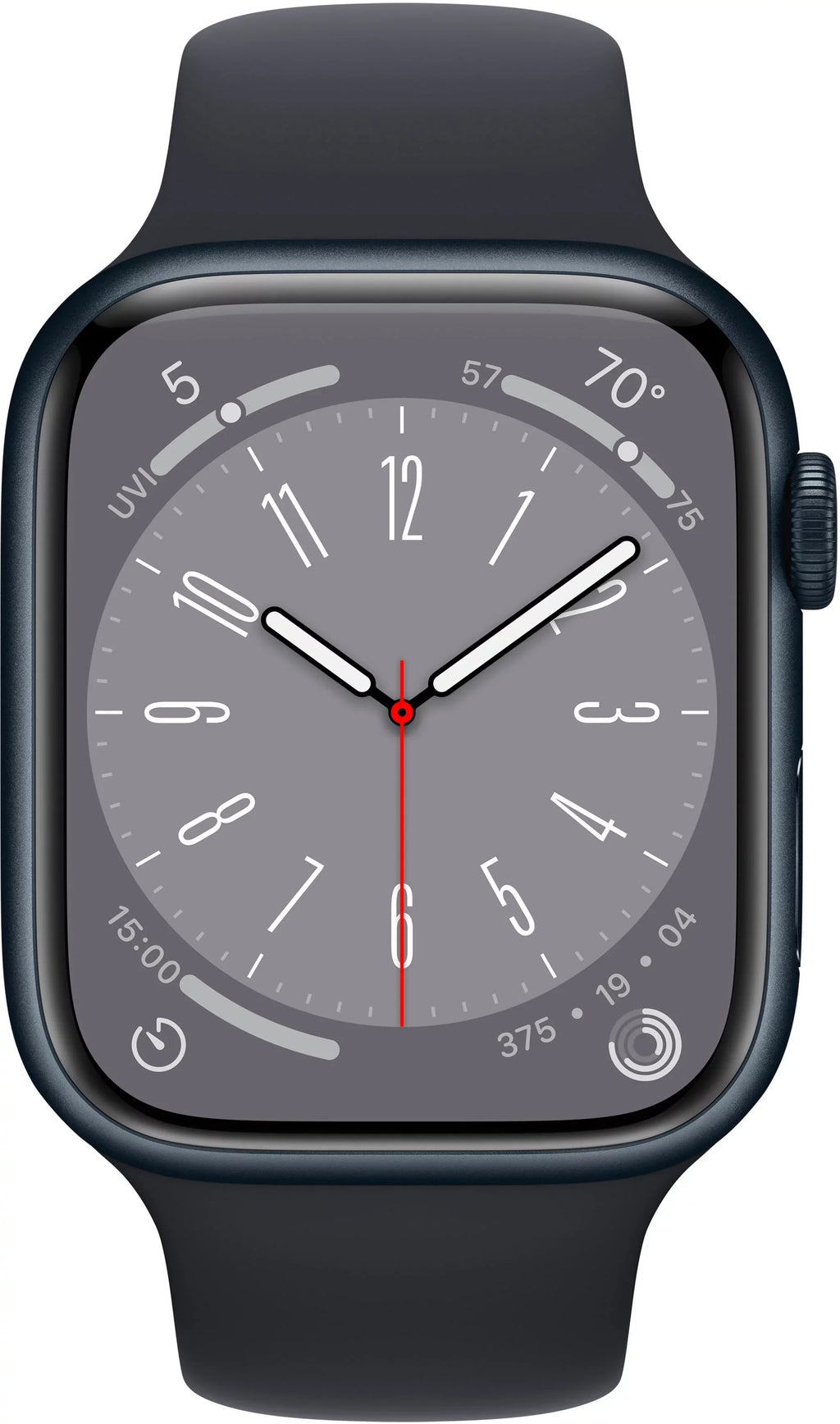 Restored  Watch Gen 8 Series 8 45mm Midnight Aluminum - Midnight Sport Band 3K758LL/A (Refurbished)
