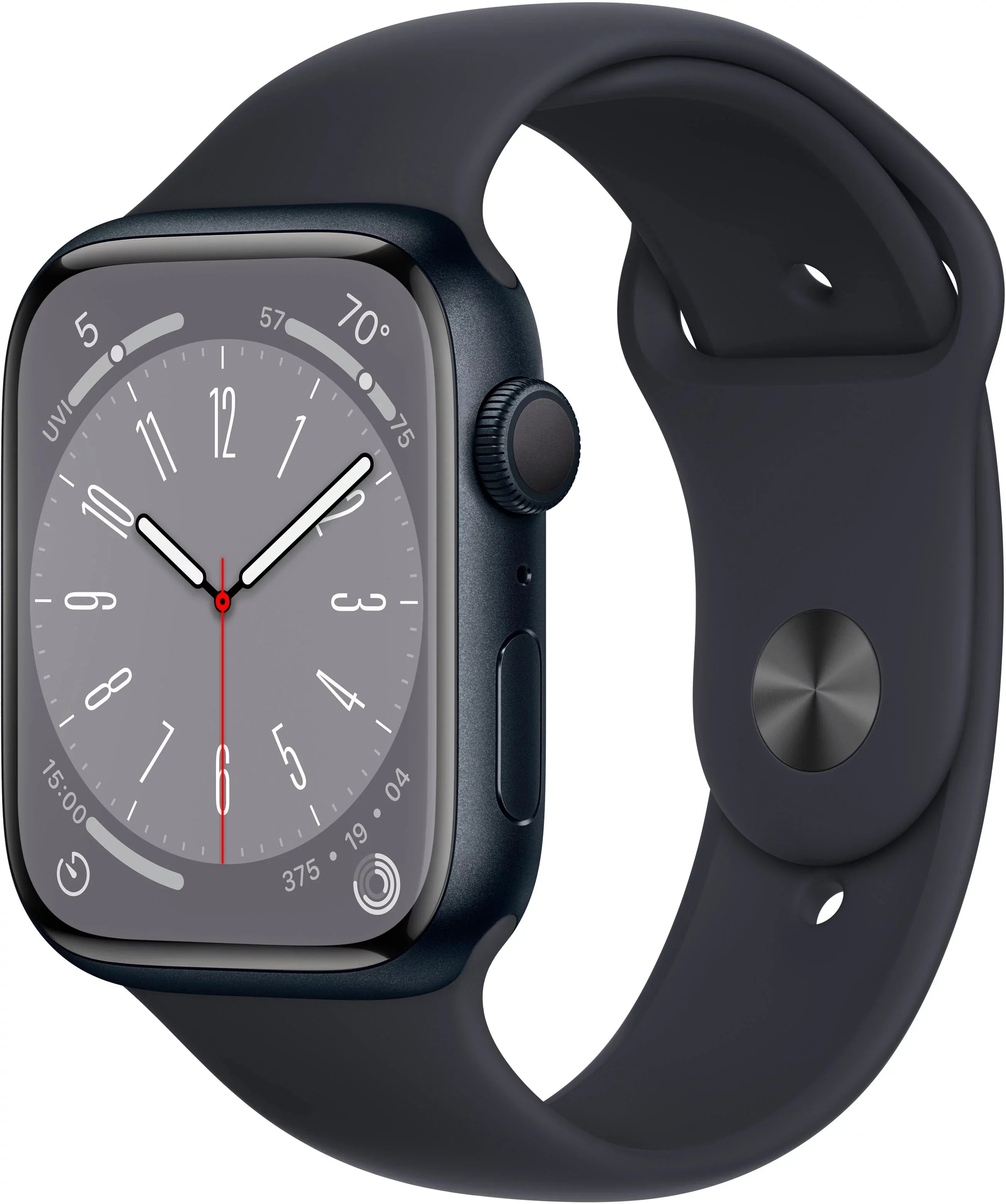 Restored  Watch Gen 8 Series 8 45mm Midnight Aluminum - Midnight Sport Band 3K758LL/A (Refurbished)