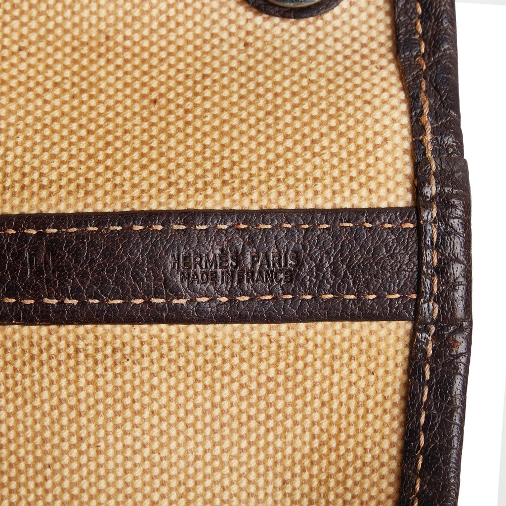 Pre-Owned Authenticated Hermès Garden Party PM Canvas Fabric Brown Tote Bag Unisex (Good)