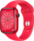 Restored  Watch Gen 8 Series 8 45mm (PRODUCT)RED Aluminum - (PRODUCT)RED Sport Band MNUU3LL/A (Refurbished)