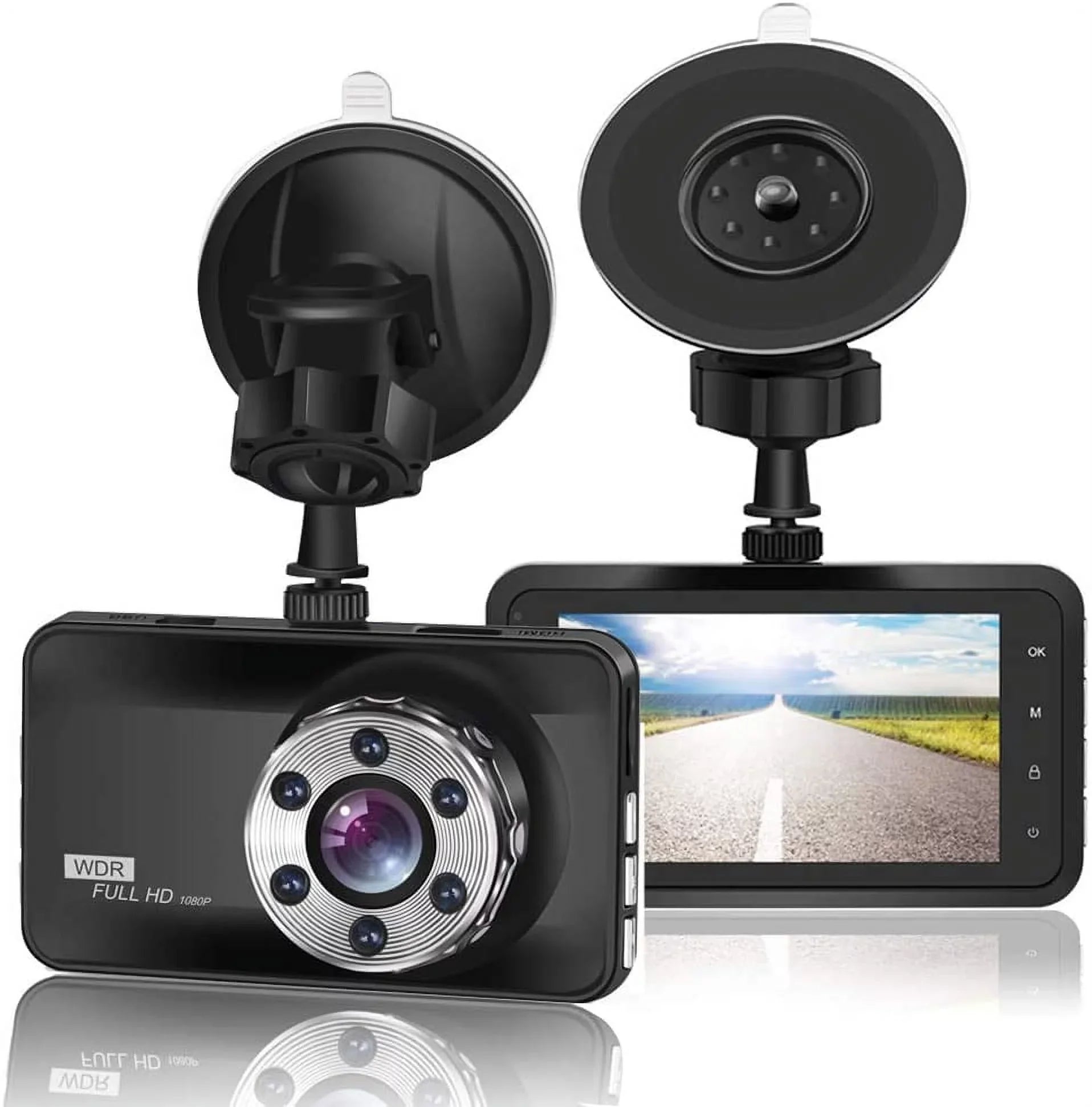 ORSKEY Dash Cam 1080P Full HD Car DVR Dashboard Camera Video Recorder in Car Camera Dashcam for Cars 170 Wide Angle WDR with 3.0" LCD Display Night Vision G-Sensor