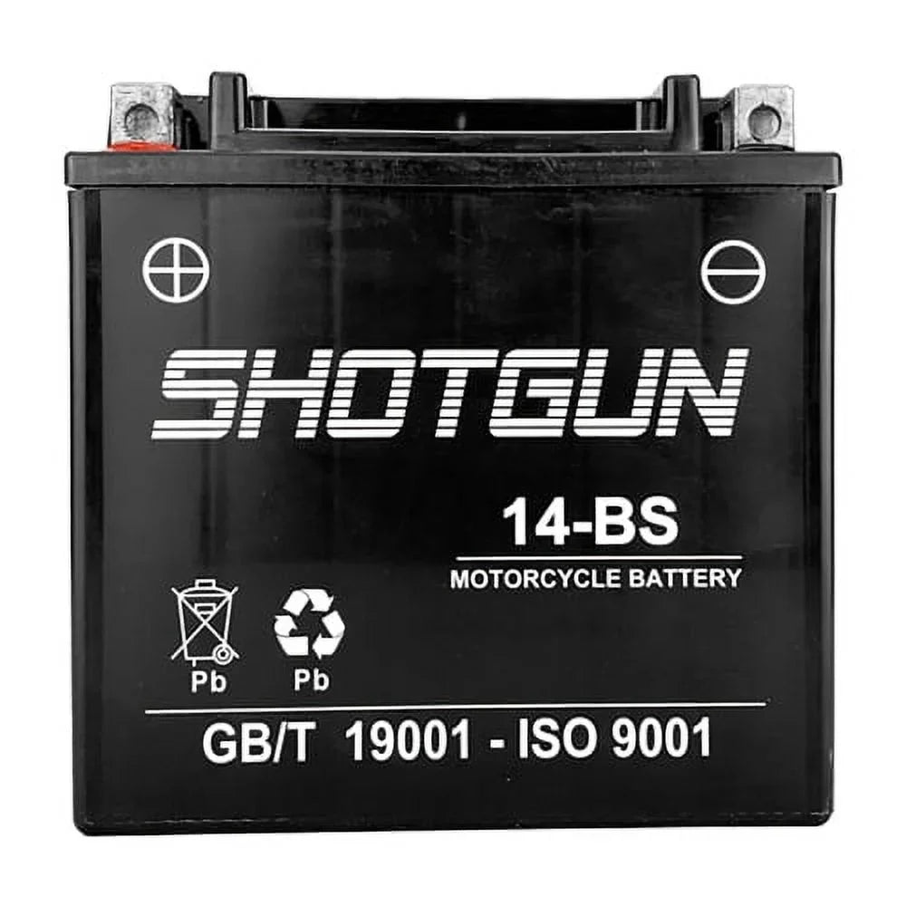 Shotgun YTX14-BS Replacement Powersports Battery For Honda 2001 2002 V11100C3 Shadow Aero