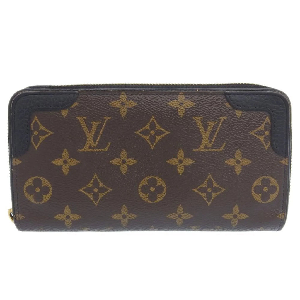 Pre-Owned Louis Vuitton LOUIS VUITTON Monogram Zippy Retiro Round Long Wallet Noir M61855 (Good)