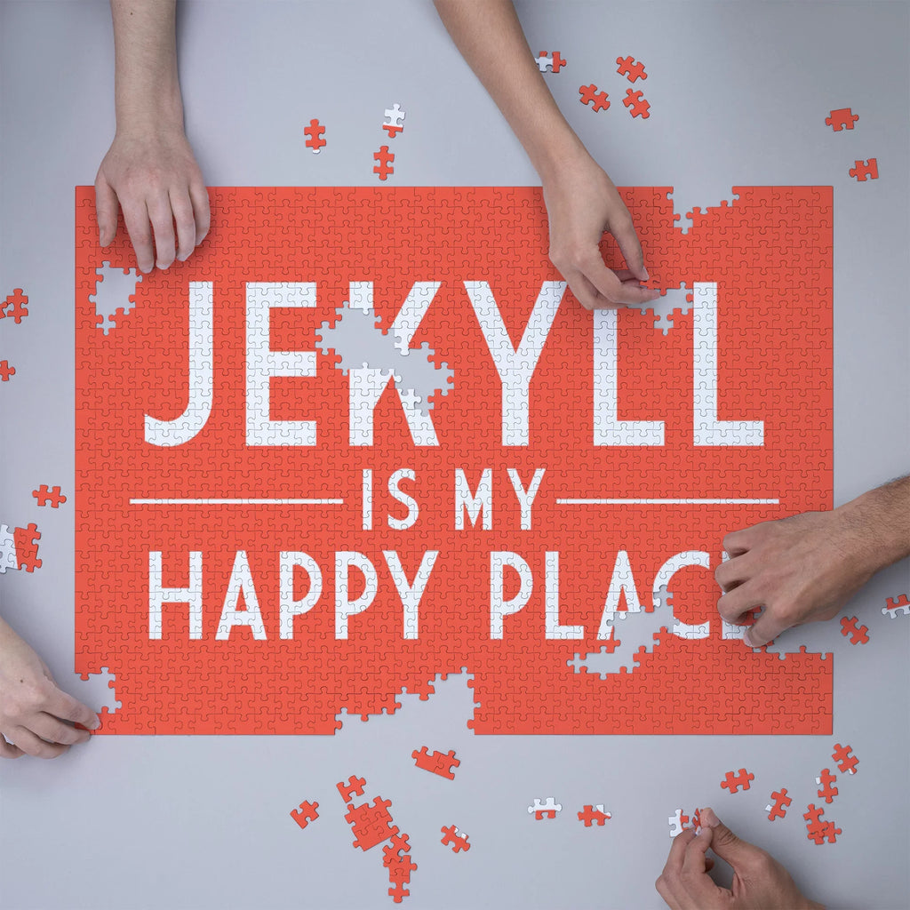 Jekyll Island, Georgia, Jekyll Is My Happy Place, Simply Said (1000 Piece Puzzle, Size 19x27, Challenging Jigsaw Puzzle for Adults and Family, Made in USA)
