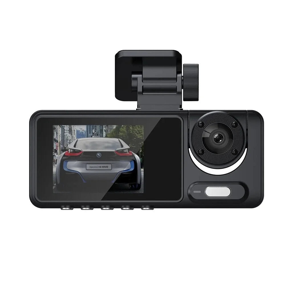 Onemayship High Definition 1080P 3-in-1 In-Car Camera System Front Rear Inside Crisp Video Recording G-sensor