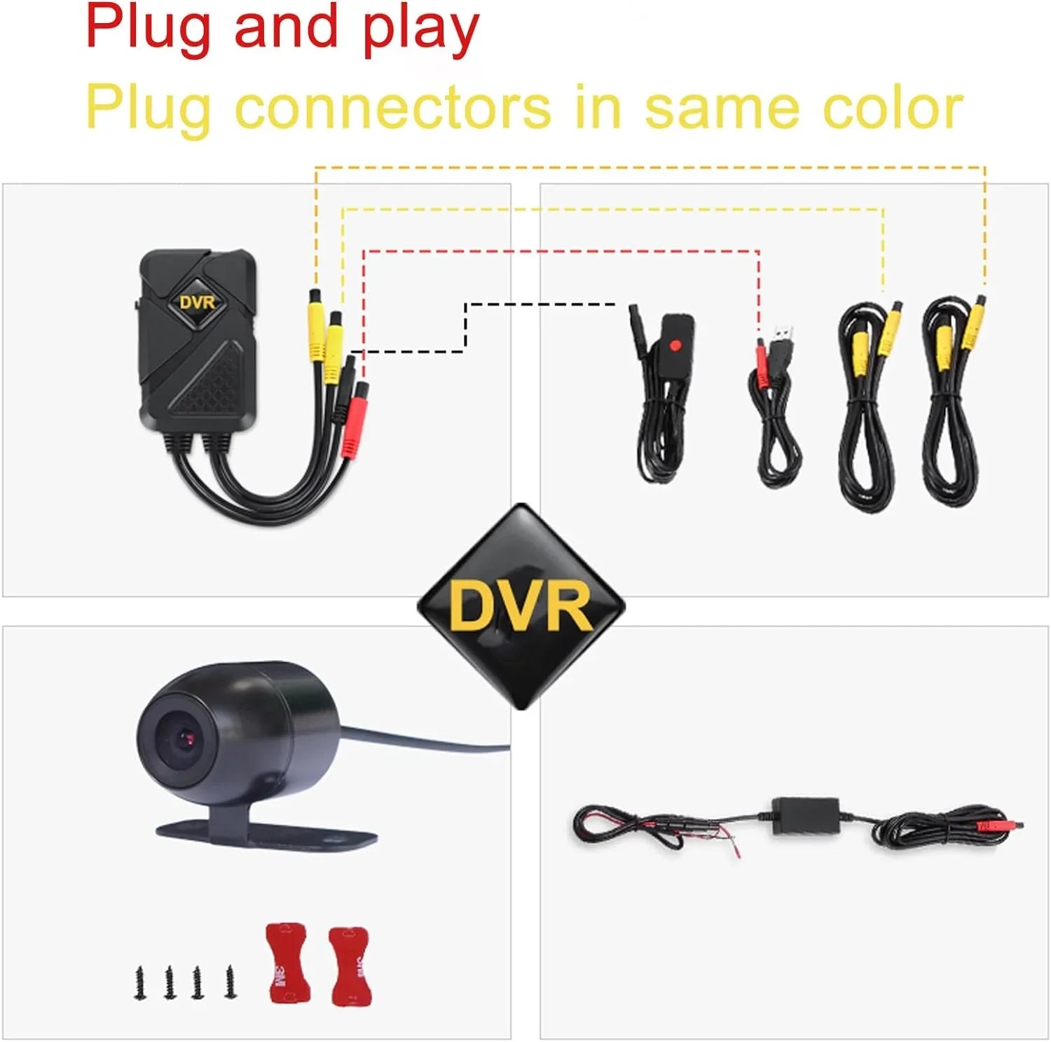 Motorcycle Camera with Recording Function Dash Cam Front and Rear 1MP AHD (720P) HD Camera 120° Wide Angle Motorcycle Accessories 1080P+720P Video Recording (Only Support 1 Channel 1080P)