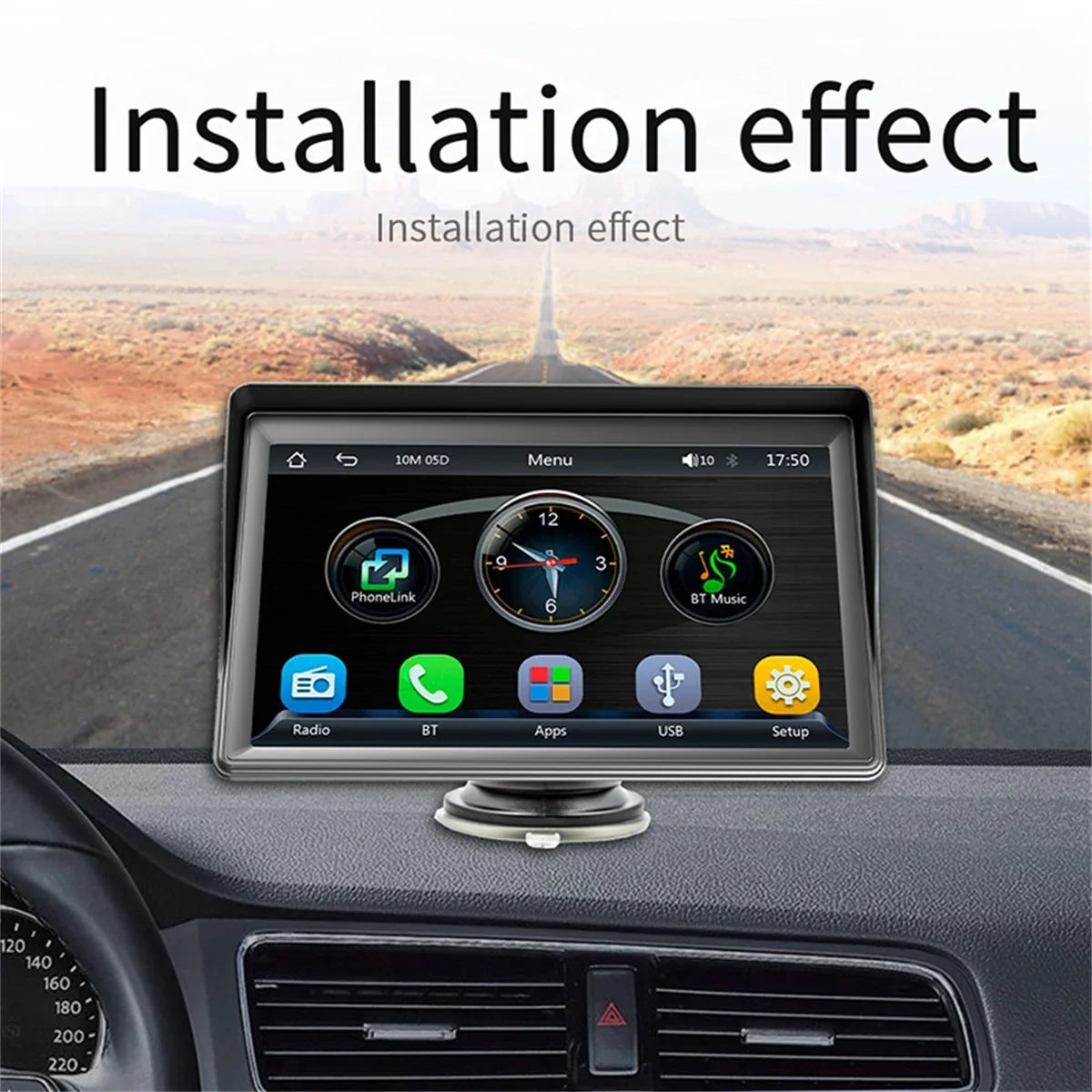 7 Inch Car Stereo Radio, Double DIN Bluetooth Car MP5 Player, Digital Display Full HD Touchscreen with Reverse Camera and Mirror Link Function, android auto