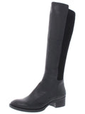 Kenneth Cole New York Womens Levon Leather Riding Boots Black 8 Medium (B,M)