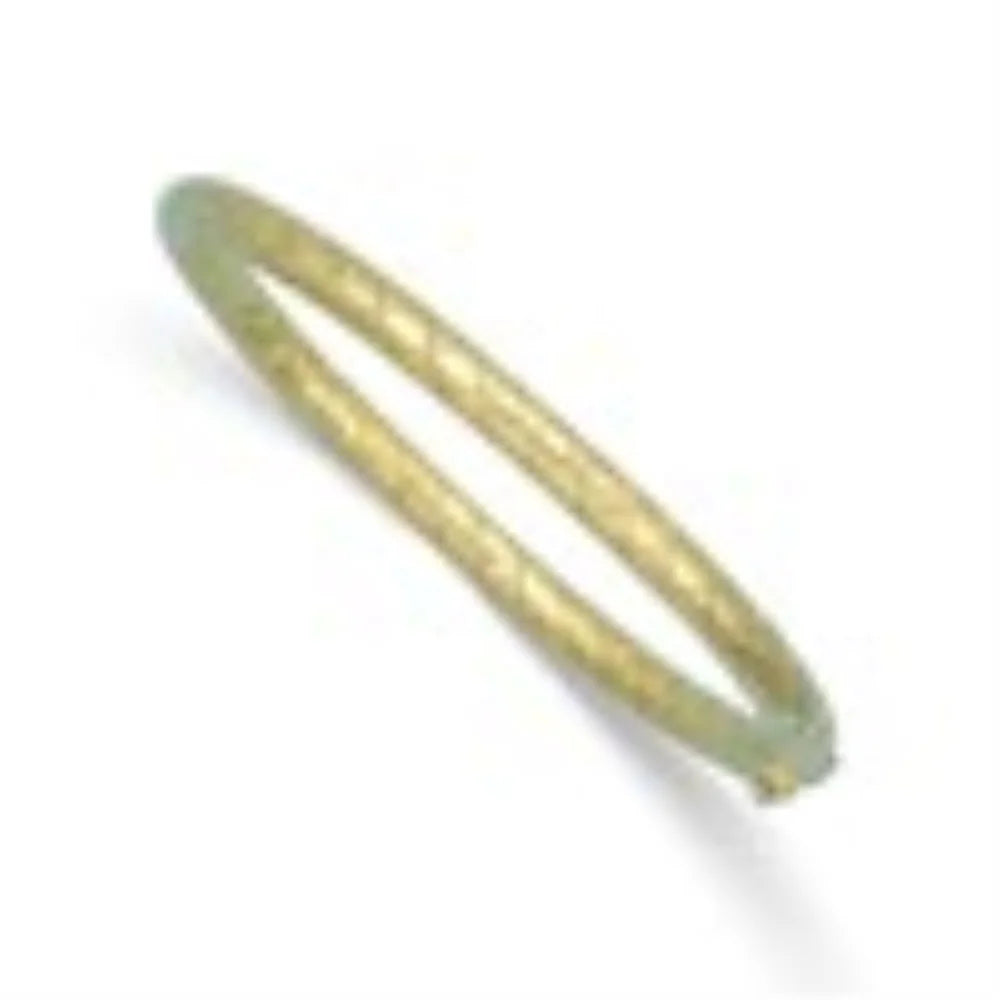 Auriga 14k Yellow Gold Polished and Grooved 5mm Hinged Bangle for Men