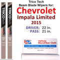 2015 Chevrolet Impala Limited Beam Blade Wipers (Set of 2)