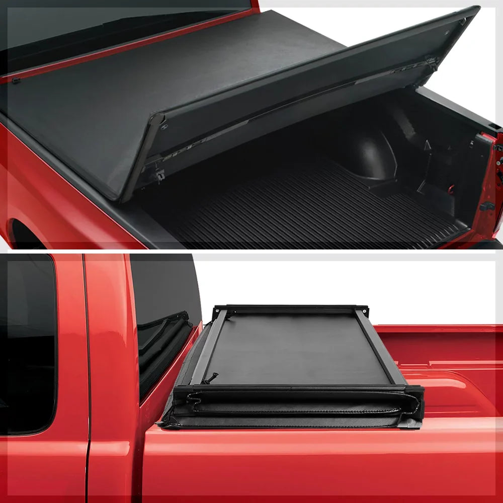 Short Bed Tonneau wrap 6.5Ft Soft Tri-Fold Fleetside for 02-09 Ram 1500/2500 Fits select: 2006-2008 DODGE RAM 1500, 2003-2009 DODGE RAM 2500