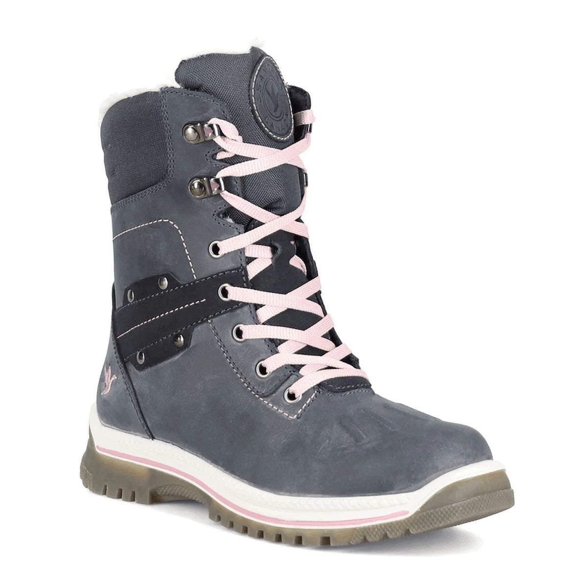 Santana Canada Women's May Waterproof Non-Slip Outsoles Side-Zip Round Toe Boots, Night/Peony, Size 7 (M)