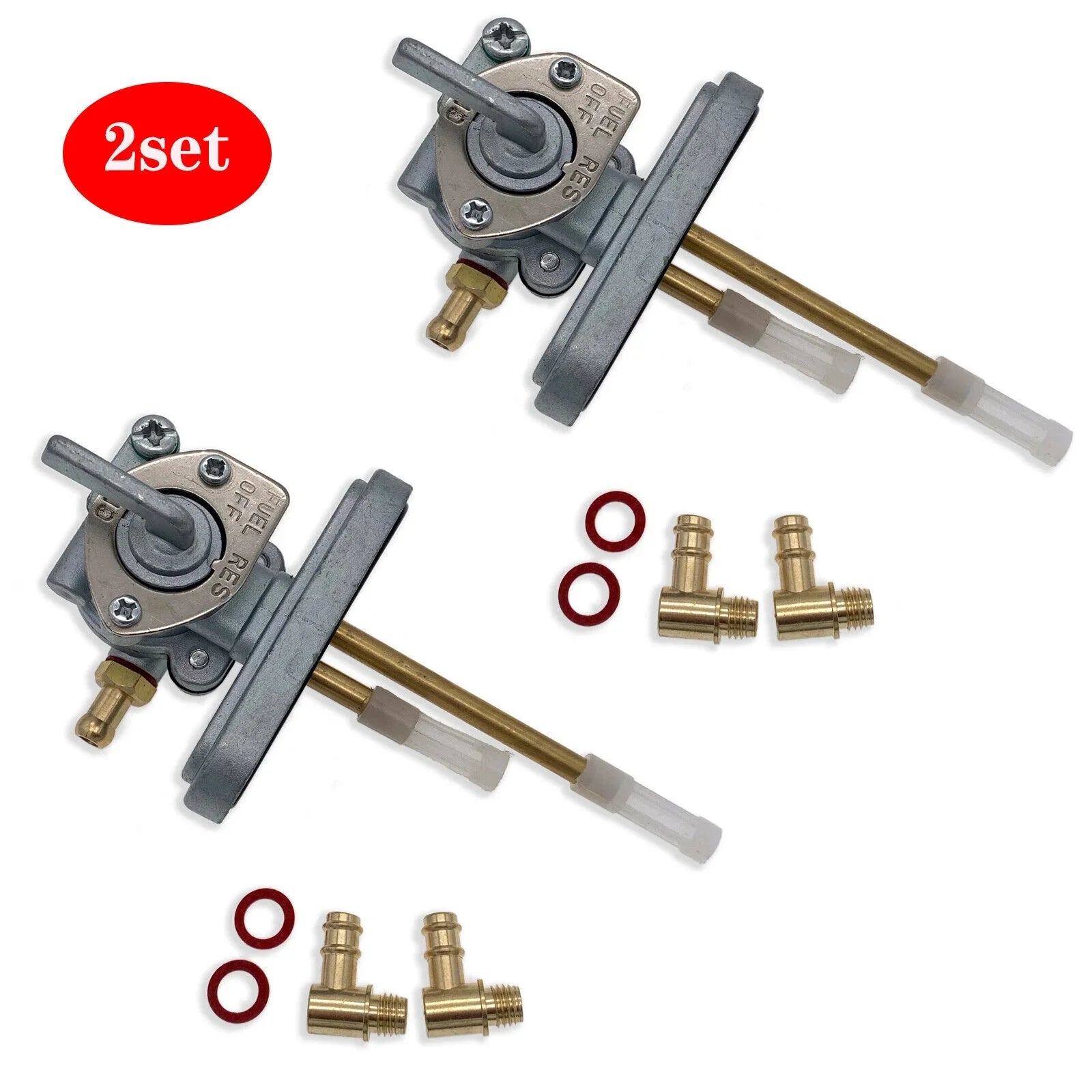 2x  Fuel Gas Tap Valve USA For Yamaha SR500 XS650 XS650S XS750S XS850S Petcock
