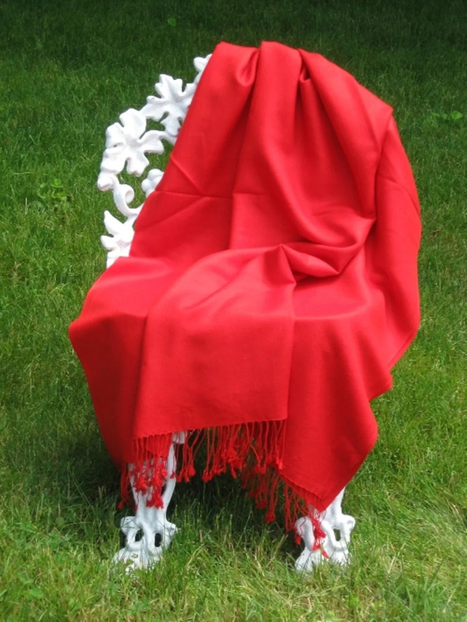 Scarf/Scarves/Shawl/Shawls/Stole/Wrap/Pashmina Scarf/Pashmina Shawl/Cashmere/Cashmere Scarf/Wool/Silk (Lipstick Red)