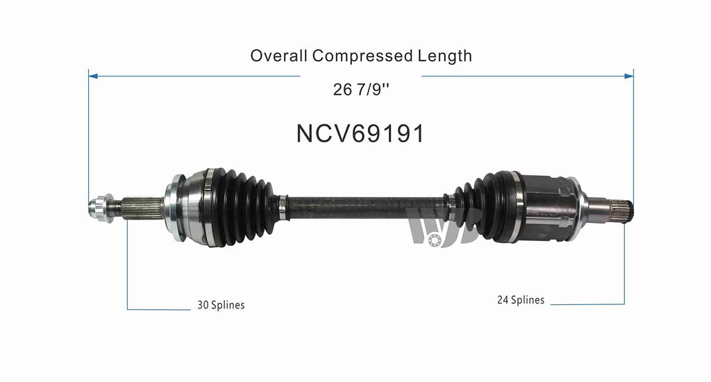 WJB Front Left CV Axle Shaft Assembly For 2022 2021  RAV4 w/Japan Built NCV69191