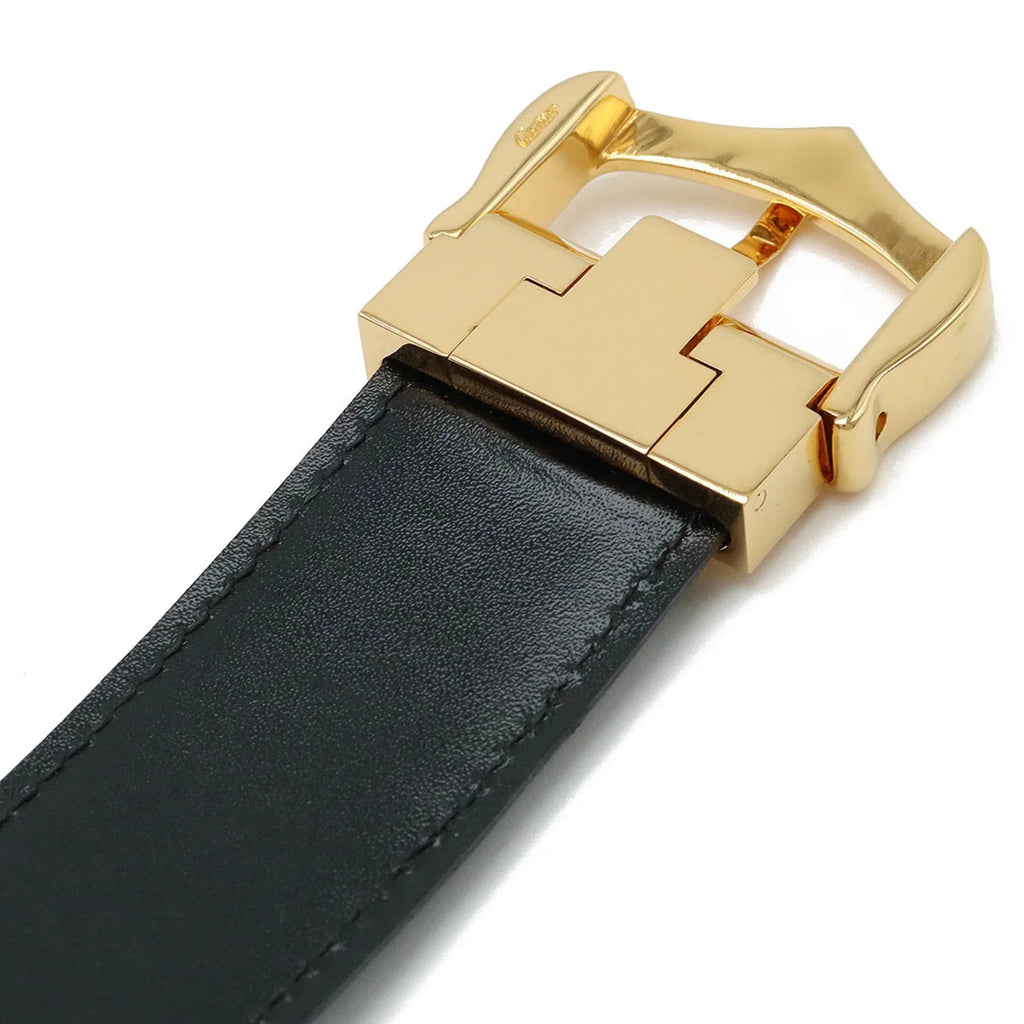 109.5cm L5000011 (Like New). Pre-Owned Cartier Belt Leather Black Actual size approx