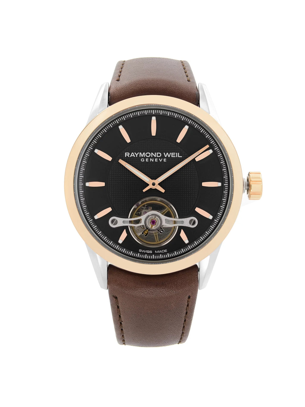 Raymond Weil Freelancer 42.5mm Leather Steel Automatic Mens Watch 2780-SC5-20001