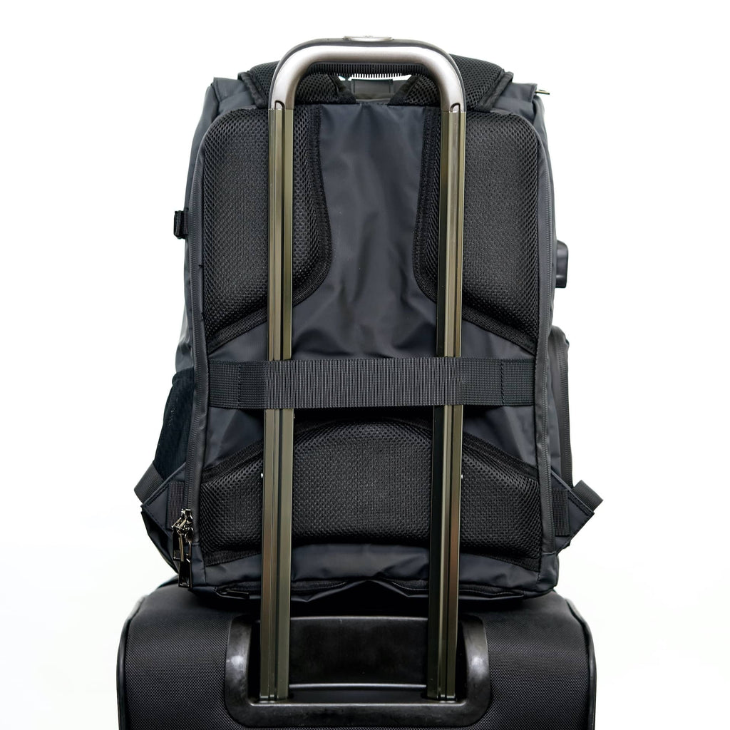 Sunny 16 Voyager Anti-Theft DSLR Digital Travel Camera Backpack Case with Adjustable Dividers and Side Access Zipper Pocket for Men Women- Works with , ,  and More (Tarpaulin, Black)