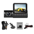 Walmeck Dash Camera,Clear Car Rearview 3 Cameras Car Camera Auto Car Rearview Mirror Video Car Camera Auto ty Dash Cam 2in Car Video Auto Safety 2in Clear Car Cameras Dash Cam 170°Wide WDR HDR QISUO