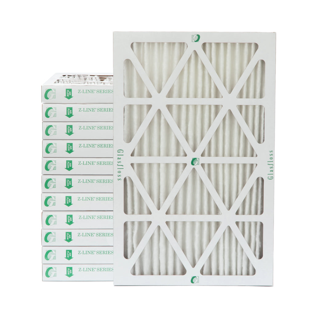 Actual Size: 17-1/2 x 23-1/2 x 1-3/4. 12 Pack of 18x24x2 MERV 10 Pleated 2" Inch Air Filters by Glasfloss