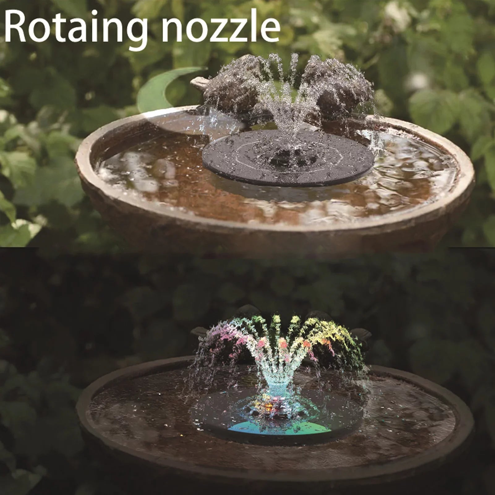 Goldmeet Solar Powered Fountain Pump Professional High Efficiency Landscaping Solar Fountain for Bird Bath Garden Pond Pool Outdoor
