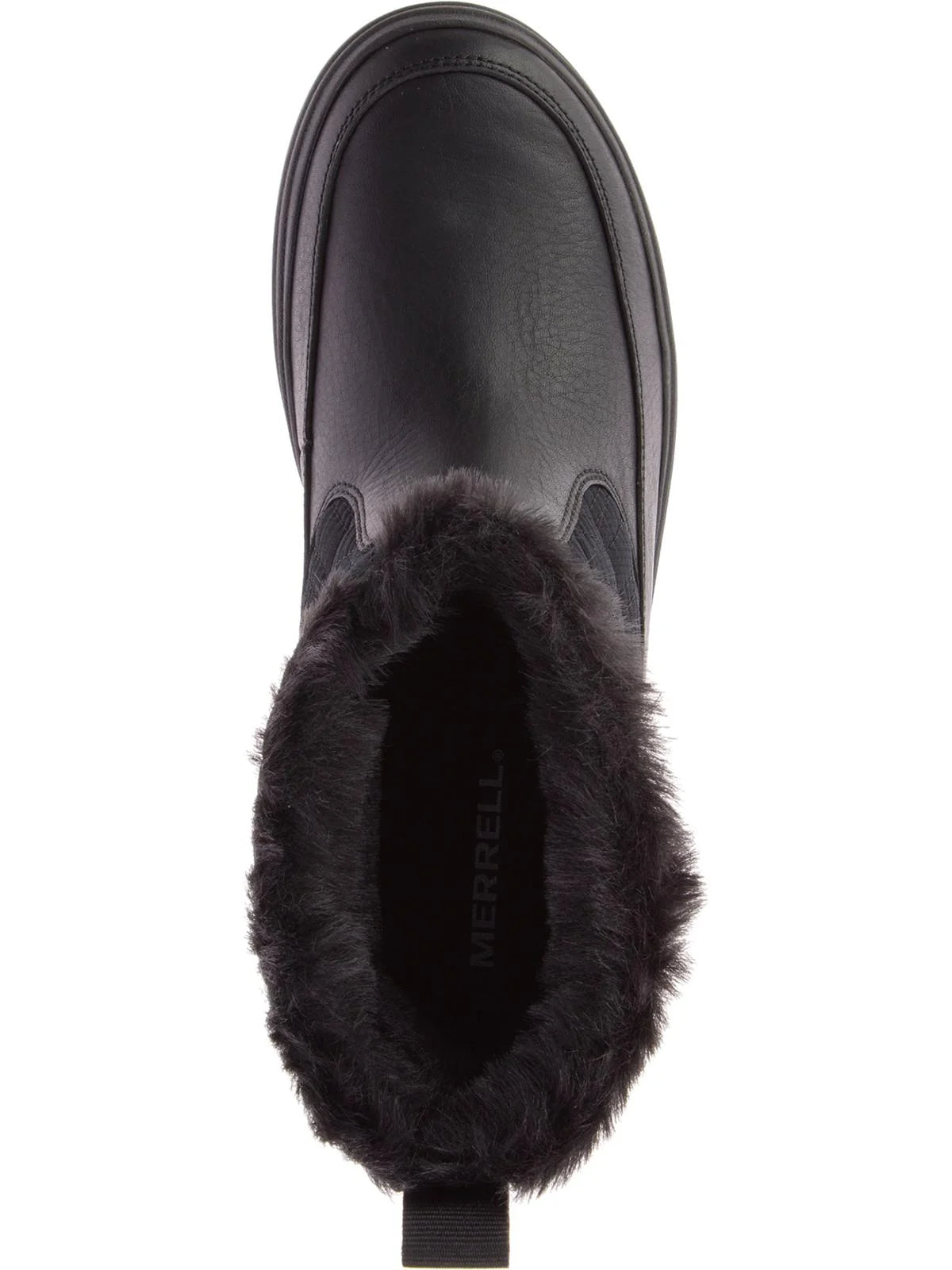 Merrell Womens Haven Bluff Leather Faux Fur Lined Winter Boots
