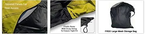Weatherproof Jet Ski Covers for SEA DOO Wake PRO 230 2022 - Yellow/Black Color - All climate - Trailerable - Protects from Rain, Sun, UV Rays, and More! Includes Trailer Straps and Storage Bag