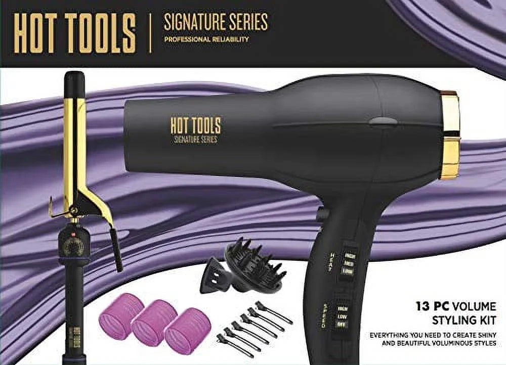 Volume Styling Kit Box Bundle. Hot Tools Signature Series 13 Pc