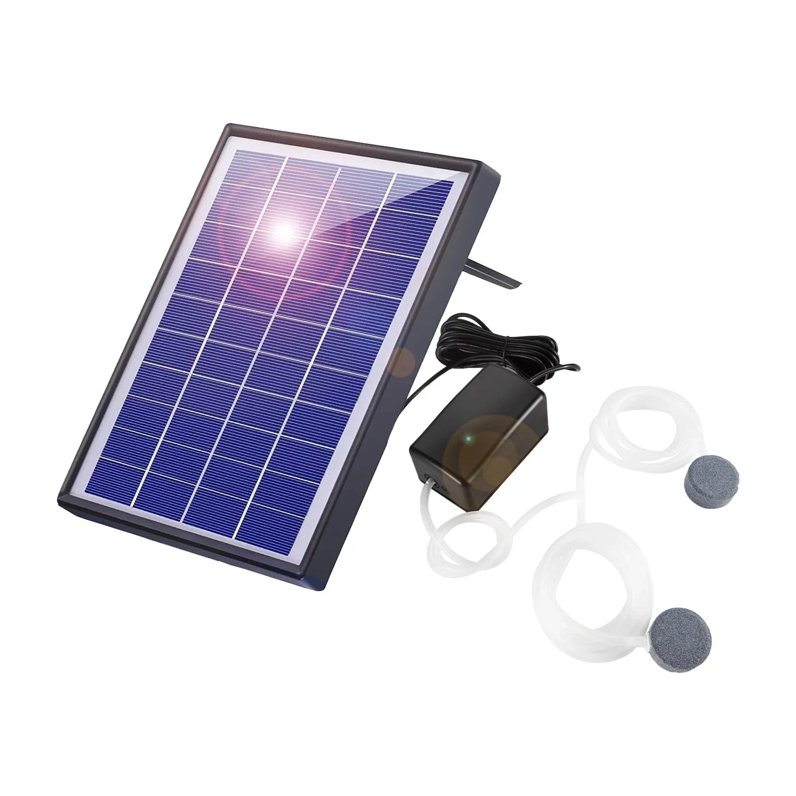 GoolRC Oxygenation pump, Pool Pond Aerator Air Pump Bubble Stones Fish Air Bubble Stones Solar Pump Fish Air Pump Aerator Fish6w 2 Air BubbleAerator Air Pump Aerator With Yaliya