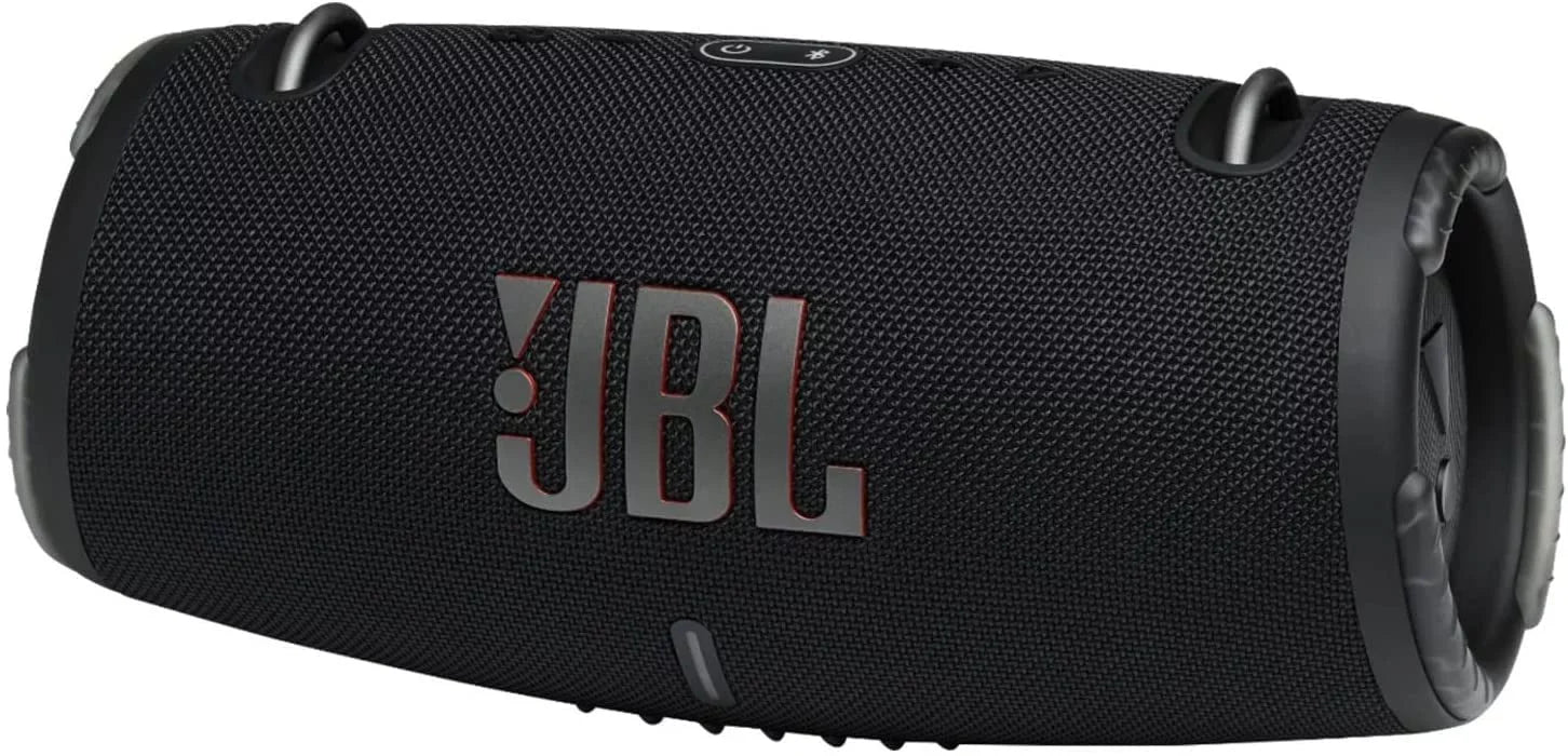 JBL Xtreme 3 - Portable Bluetooth Speaker Bundle with Silicone Carrying Sleeve shield (Black w/Red Sleeve)