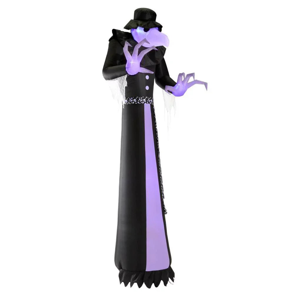 Short Circuit Victorian Reaper Halloween Inflatable with Lightshow Projection. 12 ft