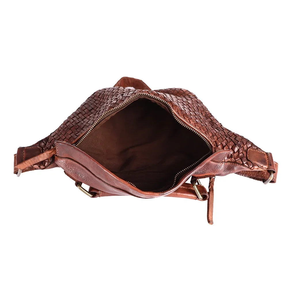 NM Never Mind Nmbgm148E Fanny Pack Vintage Handmade Genuine Cowhide Leather Women Bag Western Handbag Purse