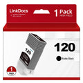 LinkDocs appropriate PFI120 PFI-120 Matte Black Ink Cartridges Replacement for  PFI120 PFI-120 PFI-120MBK Work for  ImagePROGRAF IPF TM-200 TM-205 TM-300 TM-305 and GP-200 GP-300 Printer