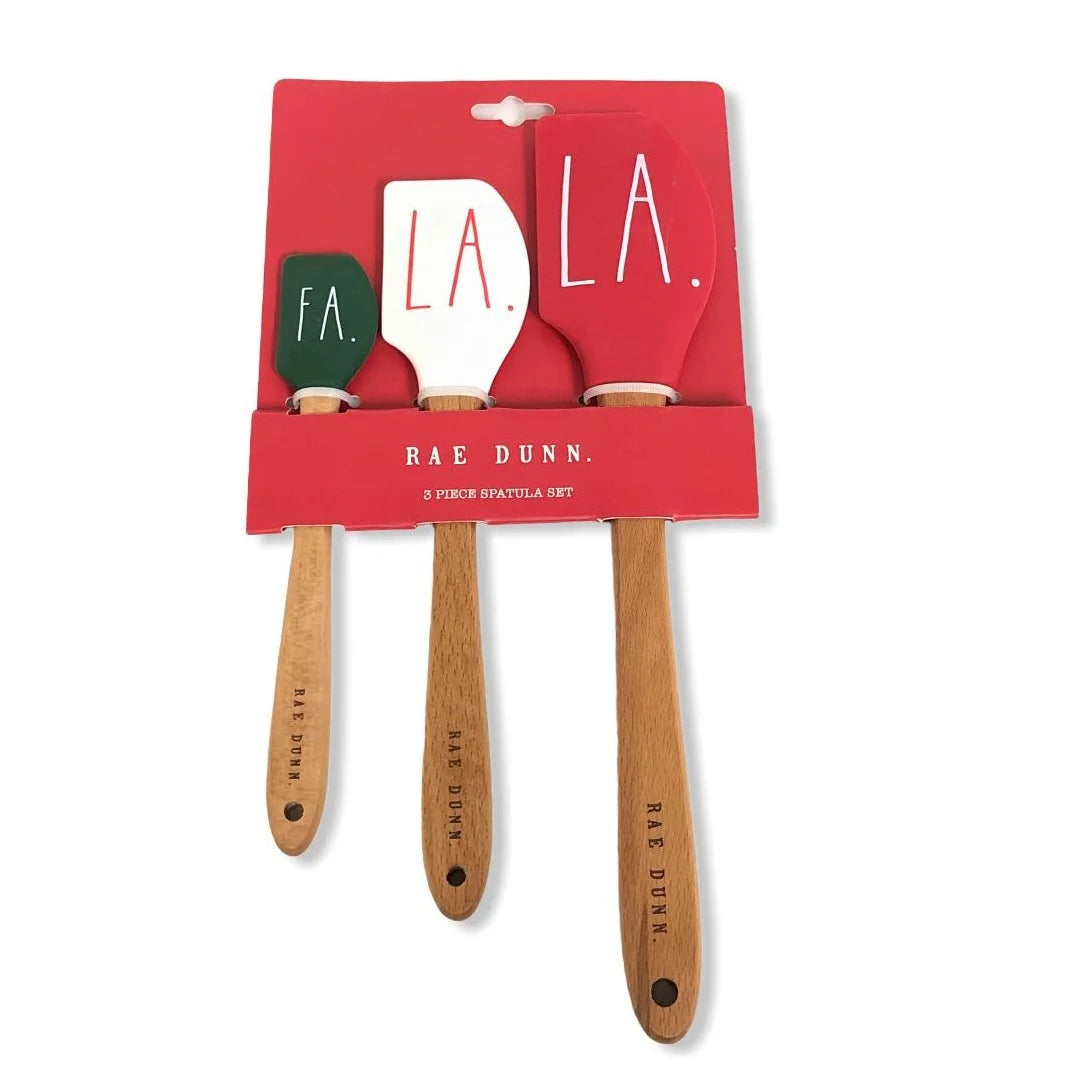 LA.” LL Letter with Hard Wood Handles. LA. Spatula Set “FA. Rae Dunn Silicone Spatula 3 Pc