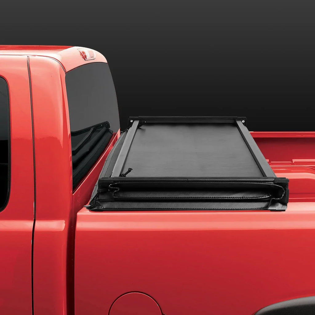 For 2009 to 2022 Dodge Ram 1500 2500 3500 6.5Ft Fleetside Bed Matte Black Soft Top Tri-Fold Adjustable Tonneau protector Kit