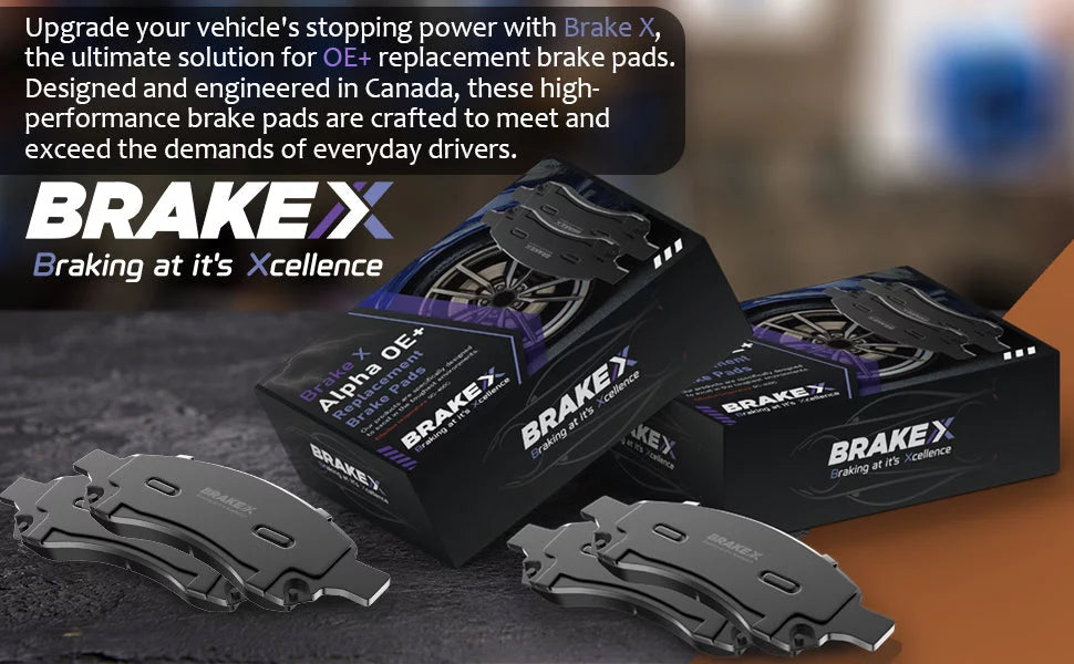 [Rear] Brake X Advanced X Replacement Disc Rotors and Premium Ceramic Brake Pads Kit | 6 Piece Set | For 2003 Jeep Liberty 3.7