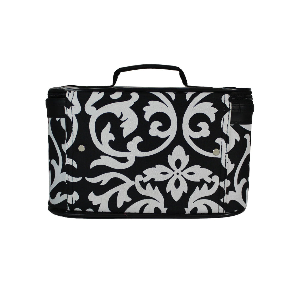 World Traveler 2-Piece Cosmetic Case Set - Pink Trim Damask