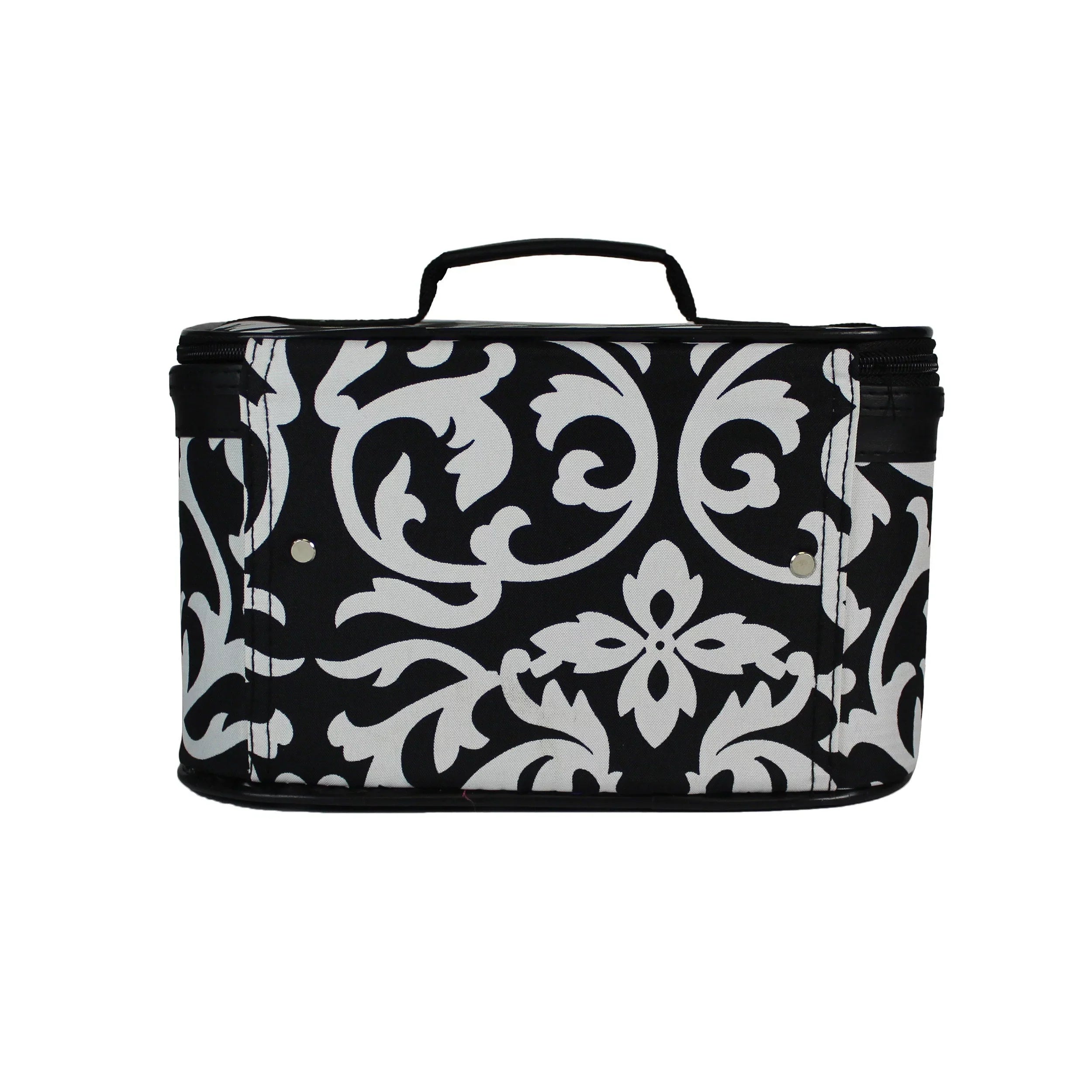 World Traveler 2-Piece Cosmetic Case Set - Pink Trim Damask