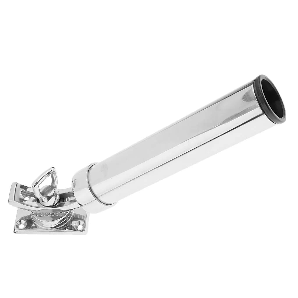 Fishing Rod Pole Holder, Deck Mounted, 360 Degree Roatable, Angle Adjustable, Marine Grade 316 Stainless craft Yacht Marine Hardware