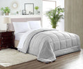 CCNY 1000 TC Egyptian Cotton Comforter with 2 Matching Pillowcases Size- Super King Plus Light Gray Solid Pattern Breathable Quilted Case