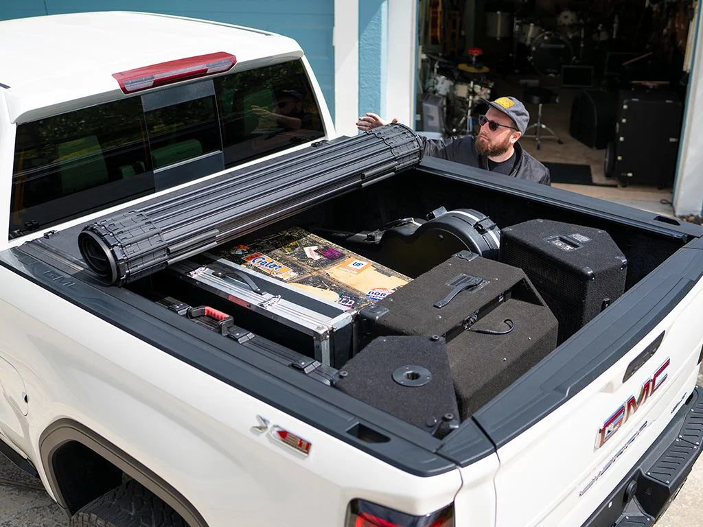 BAK by RealTruck Revolver X4s Hard Rolling Truck Bed Tonneau shield | 80135 | appropriate with 2019 - 2023 Chevy/GMC Silverado/Sierra (Carbon Pro Bed) 5' 9" Bed (68")