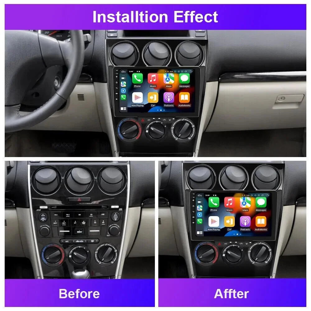 9" 1280*720 IPS For Mazda 6 2004-2015 Android 12.0 2+32GB Car Radio Stereo Player GPS Navi WiFi CarPlay